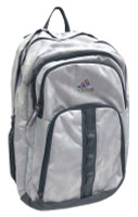 Adidas Prime 6 5-Pocket Laptop Backpack, Stone Was White/ Rainbow Cosmo