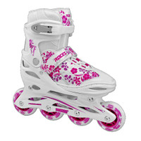Roces Kid's Girls Compy Fitness Inline Skates Blades White/Pink 400809