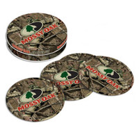 Mossy Oak Camouflage Tin Coaster Set of Four with Natural Cork Bottoms MO-68507