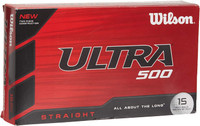 Wilson Ultra 500 Straight Distance Golf Balls, White 15 Pack WGWR58200