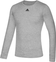 adidas Creator Long Sleeve Tee Shirt Climalite TShirt Gray EK0130