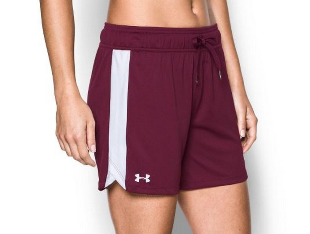 Under Armour Women's Matchup Short White Stripe Loose Fit 5" Inseam
