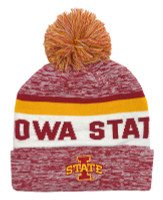 The Game Roll Up Knit Hat W/ Pom Knit Cap Heathered Iowa State University