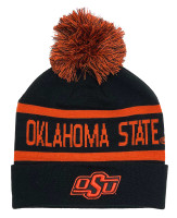 The Game Fine Gauge Knit Hat Pom Knit Cap School Colors Oklahoma State U