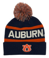 The Game Fine Gauge Knit Hat W/ Pom Knit Cap School Colors Auburn University