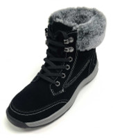 Tundra Surrey Lace Up Style Faux Fur Lined Water Repellent Women's Boots – Black