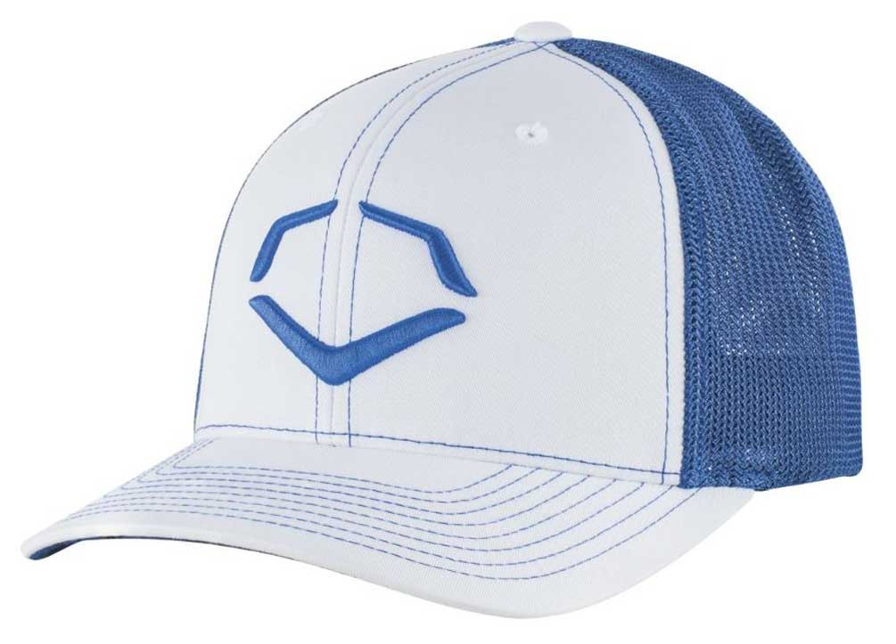 Evoshield Speed Stripe Mesh FlexFit Hat Cap White/Royal Blue