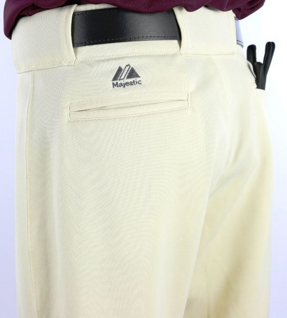 Majestic Men's MLB Cool Base HD Throwback Baseball Pant Gray or White
