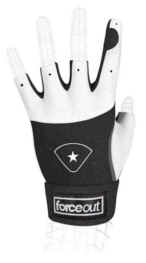 Forceout Pro Catchers Protective Inner Glove Baseball/Softball White/Black FORC Sports Diamond