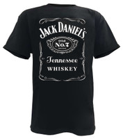 Jack Daniels Men's Front Black Label Short Sleeve T-Shirt - Black 33261400JD-89
