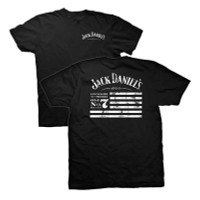 Jack Daniel's Tennessee Whiskey Old No.7 Brand Flag Front and Back T-Shirt