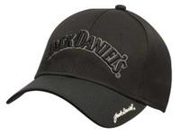 Jack Daniels Men's Performance Baseball Cap Hat Poly/Spandex Black/Gray JD77-114