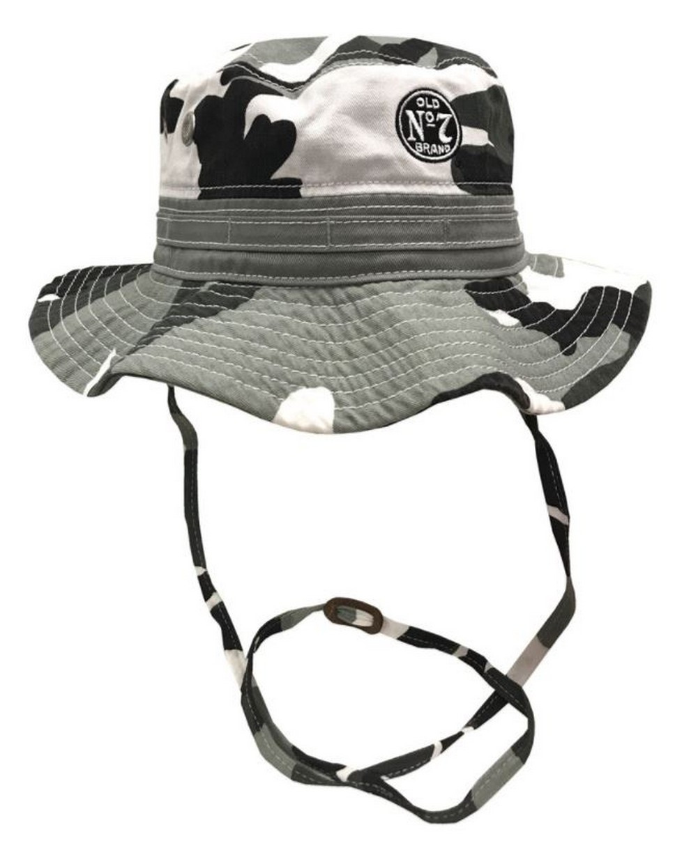 Jack Daniels Men's Wide Brim Boonie Fishing Bucket Hat Gray Camouflage  JD77-124 - Sports Diamond