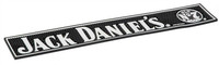 Jack Daniel's Long Bar Beverage Mat Rubber 20" x 3.5", Black/White.  JD-38500