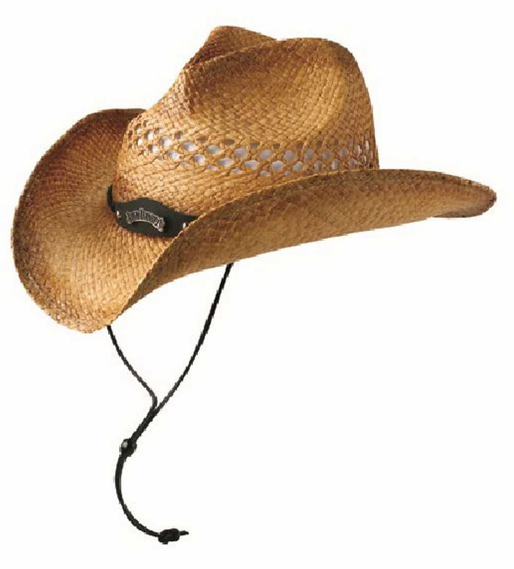 Jack Daniels Men's Soft Raffia Straw Cowboy Hat Natural Toast Color  JD03-59 - Main Image