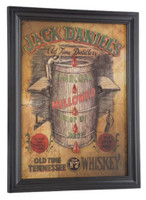 Jack Daniels Charcoal Mellowed Pub Sign Old Time Whiskey Barrel 22"x17" Bar Pub