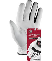 Wilson W/S Mens Staff Grip Soft Golf Gloves Anti Microbial White/Black WGJA00560