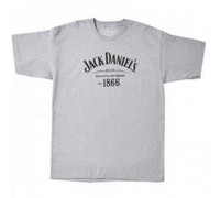 Jack Daniels Mens Daniels Since 1866 Short Sleeve T-Shirt Tee Gray 15261486JD-79