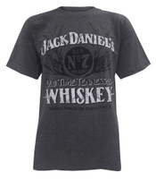 Jack Daniels Mens Heather Charcoal Old Time Whiskey T-Shirt Tee. 15261487JD-79