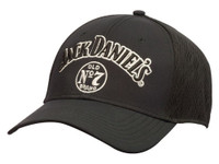 Jack Daniels Mens JD Old #7 Mesh Back Baseball Ball Cap Hat Black/White JD77-116
