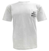 Jack Daniels Mens White Pocket Cotton T-Shirt Tee, White/Black. 15261466JD-01