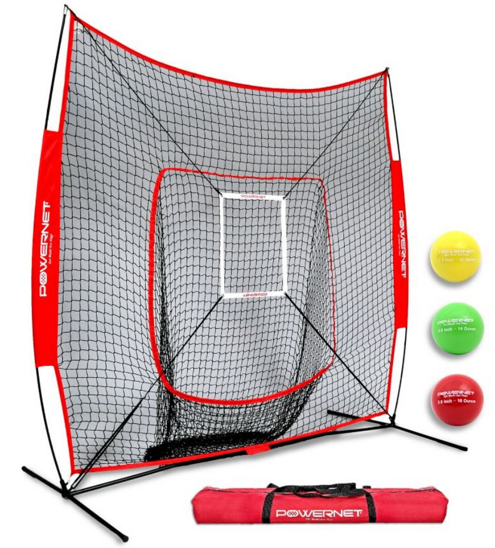 Baseball Softball DLX 2.0 Hitting Net System w/ Weighted Balls