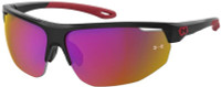 Under Armour Mens Clutch Wrap Style Sunglasses W/Case– Black Frame/Infrared Lens