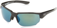 Under Armour Men's Blitzing Wrap Style Tuned Sunglasses – Black Frame/Tuned Lens