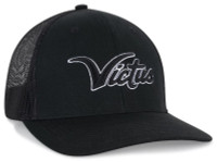 Victus Scripted Snapback Adjustable Size Structured Baseball Cap – Black/Black