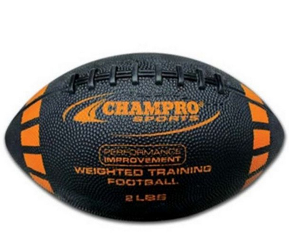 Champro Weighted Training Football Intermediate Size 2 lbs Rubber Black FBW2I 