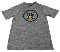 Fanatics Men's MLB Milwaukee Brewers Iconic Element Short Sleeve T-Shirt – Gray