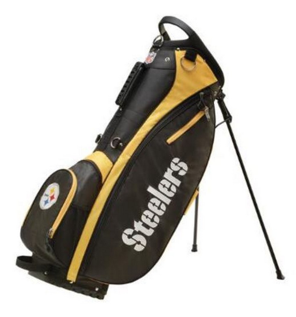 Wilson NFL Carry Golf Bag w/ Stand Pittsburgh Steelers, Black/Yellow