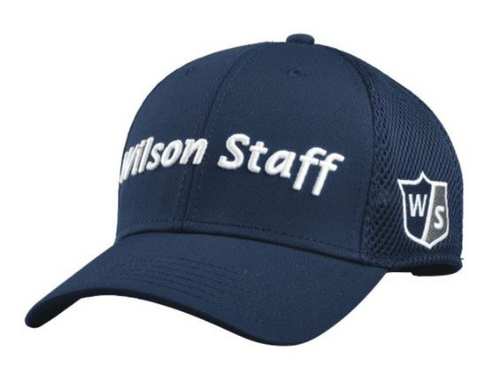 Wilson Men's Wilson Staff W/S Tour Golf Mesh Cap Hat SnapX Navy