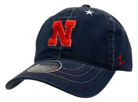 Zephyr Nebraska Cornhuskers Freedom Adjustable Size Baseball Cap – Navy/Red