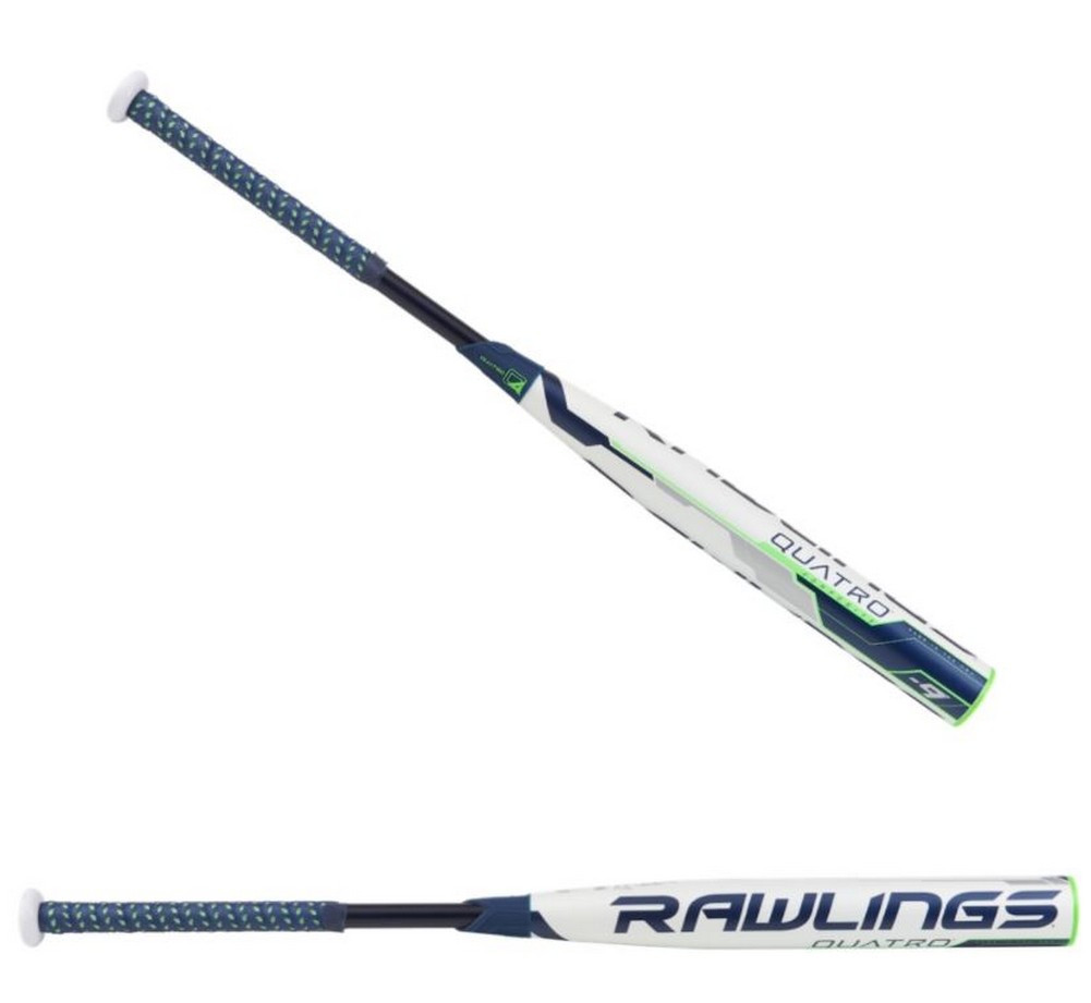 Rawlings 2018 Quatro Fastpitch Softball Bat (9) 2 1/4 Navy FP8Q9
