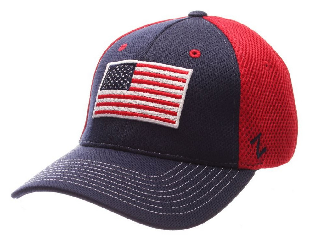 Zephyr Hats USA Ultra Flag College Hat Cap Patriotic United States