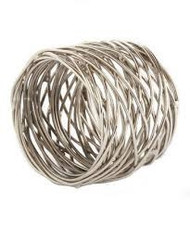 Spun Silver Napkin Rings - Set of 4