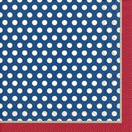 Top Dots Red & Blue Luncheon Napkin