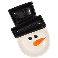 Snowman Divided Serving Dish