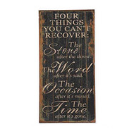 Four Things Wooden Wall Print