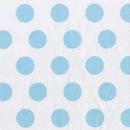 Big Dots Soft Blue Cocktail Napkin