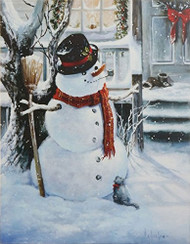 Snowman Lighted Print