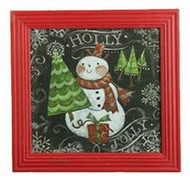 16" Holly Jolly Snowman Print
