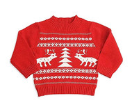 Baby Boys Red Reindeer Sweater