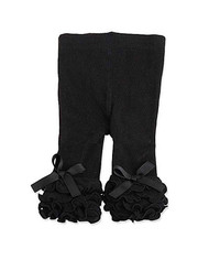 Baby Girls Black Ruffle Legging (0-12 months)