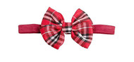 Red/Black Plaid Bow Tie, Infants, One Size 