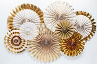 Fancy Party Gold Fans