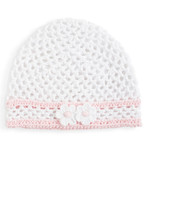 Baby Girls Crocheted Pull On Hat