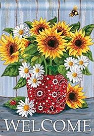 Studio M Bandana Sunflowers House Flag