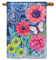 Studio M Indigo Garden House Flag